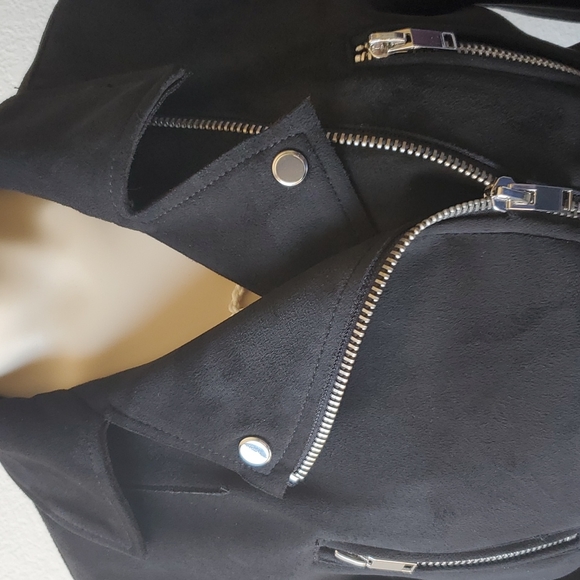 Zara Basic Outer ware faux suede jacket NWOT - Picture 6 of 13